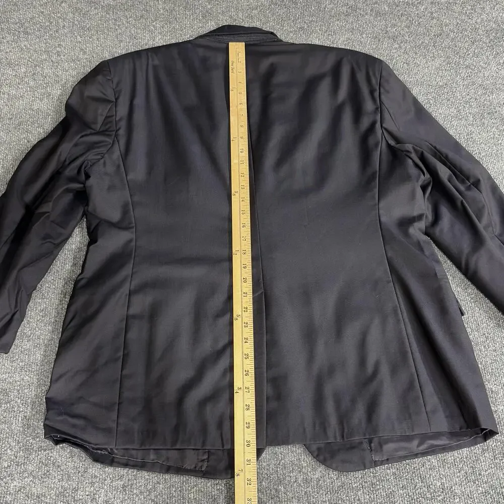 Brooks Brothers Blazer Mens 44 Short Black Golden Fleece Hand Tailored USA Wool
